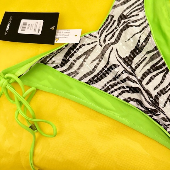 *NWT* Zebra Neon Lime BIKINI - Picture 14 of 16